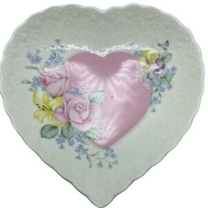 Mikasa Japan‎ From My Heart Floral Heart Shaped Valentine's Candy Trinket Dish